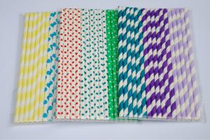 Quality Factory price striped paper straws wholesale