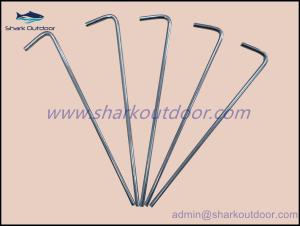 Quality 7&quot; Zinc plated steel round wire tent pegs wholesale