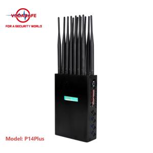 China Fourteen Frequency Bands Wireless Signal Blocker 20 - 25 Meters High Power Handheld on sale