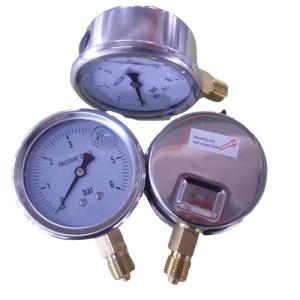 Quality Liquid Filled Vacuum 2.5in 6 Bar Liquid Filled Pressure Gauges 1/4 BSP wholesale