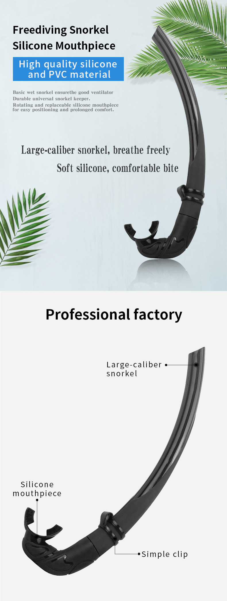 Camo TPU Wet Snorkel Breathing Tube for Freediving