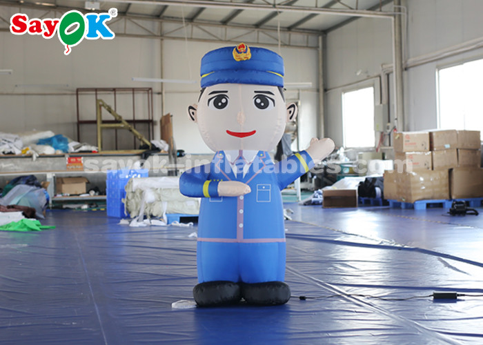 1.5m Height Inflatable Cartoon Characters Police Model For Advertiement