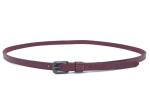 Womens Genuine Cowhide Leather Belt Thin Vintage In Red Color