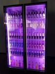 LARGE CAPACITY BLACK BAR Stainless steel GLASS DOOR DISPLAY FREEZER