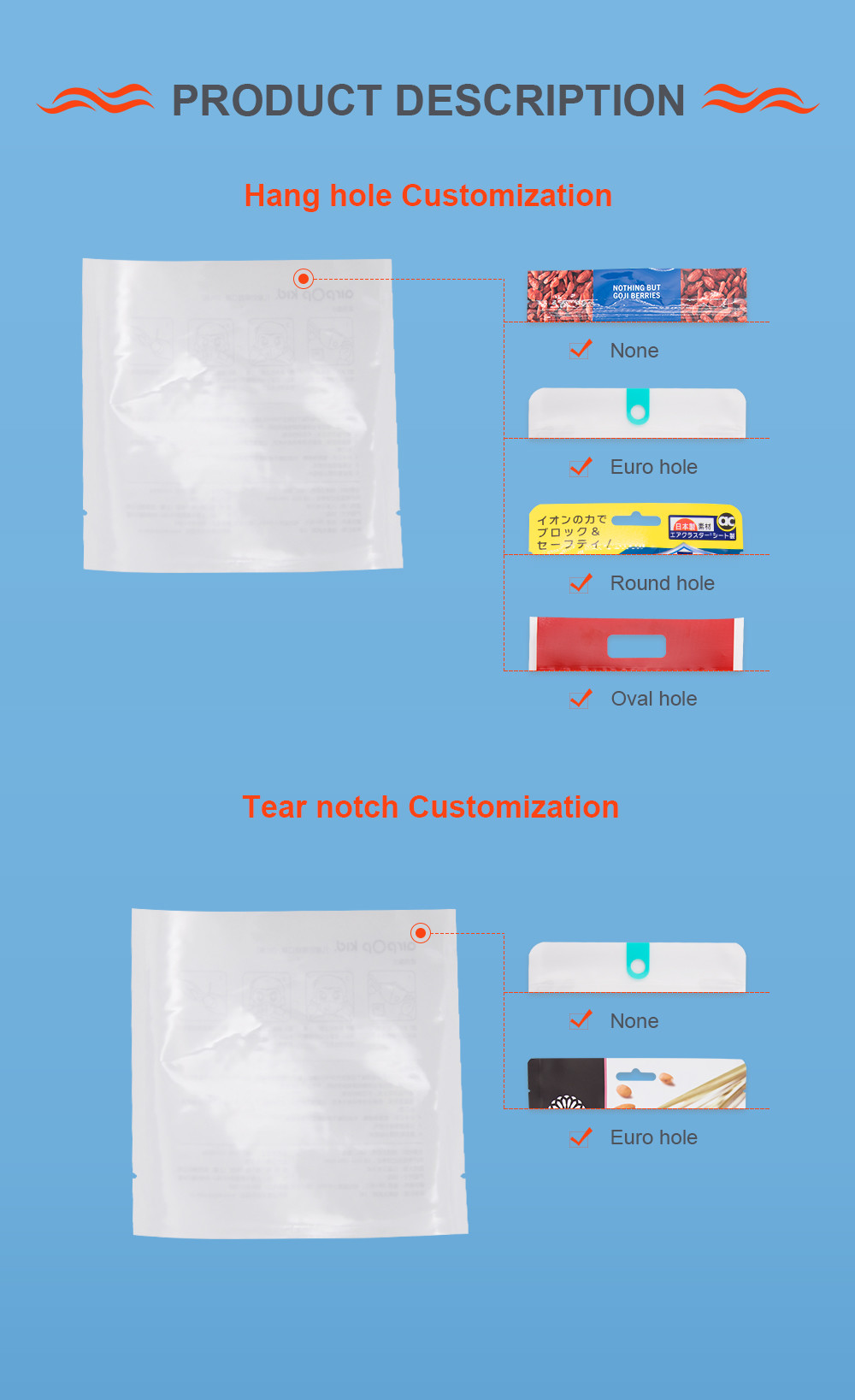 White Kraft Paper Composite Plastic Bags Translucent Protective Mask Packaging Bag