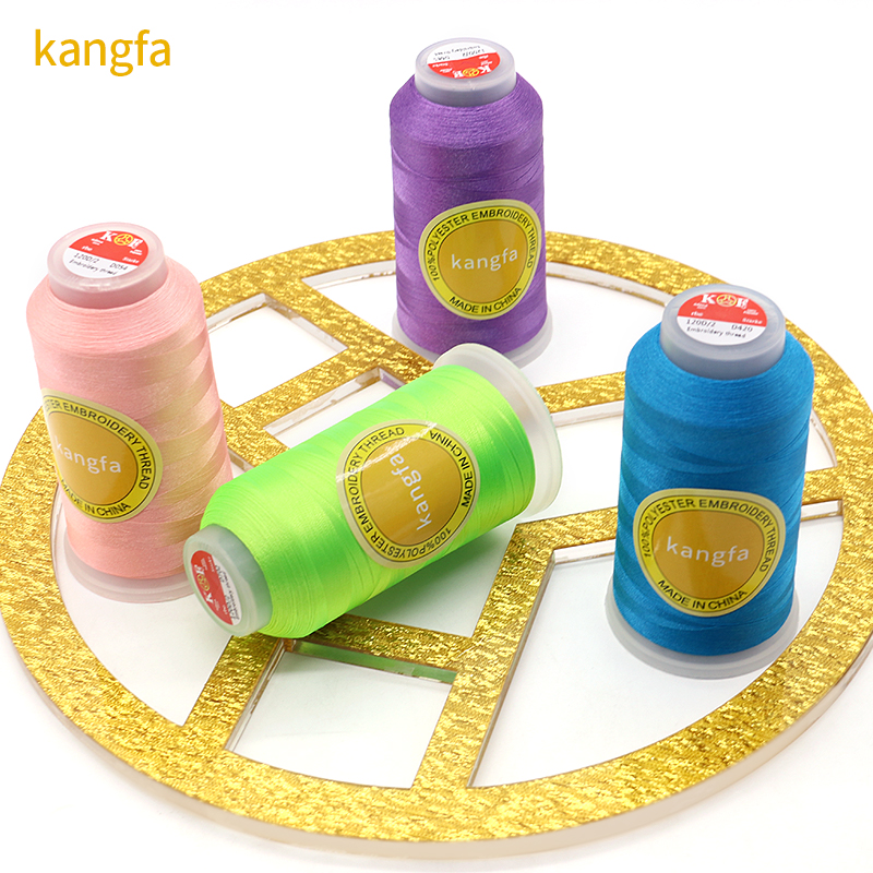 700 Vibrant Colors for 120D/2 Polyester Embroidery Thread on Hard and Thick Materials