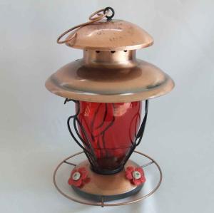 Quality EN71 Electric Plating Hanging Metal Suet Feeder Metal Bird Feeding Station wholesale