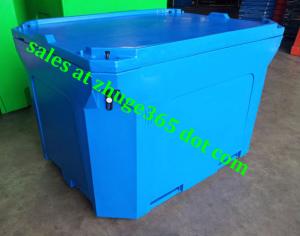 Quality Rotomolded 1000Liter Blue Insulated Fish Container Seafood Processing Insulated Container wholesale