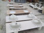 Economical Quartz Bathroom Vanity Tops 93% Quartz Sand Percentage