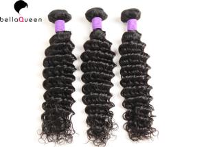 Quality Deep Wave Unprocessed Brazilian Human Hair Weft Full End Without Split wholesale
