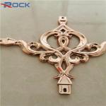 7*15 golden pink UV electroplate Extrusion aluminum profiles flower for georgian