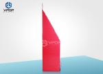 More Shelves Cardboard Pallet Display , Red Cardboard Compartment Display