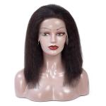 Ready to Ship Kinky Straight Raw Human Hair 5X5 Transparent Lace Front Wigs 12
