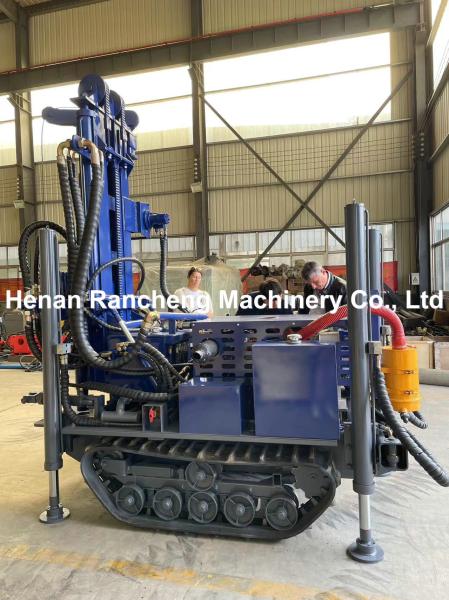 180m Pneumatic DTH Drilling And Mud Pump Rotary Small Water Well Drilling