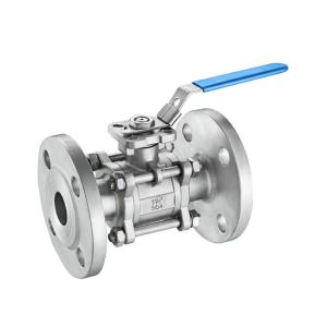 Quality 3 Piece Cast Stainless Steel Body Full Bore Ball Valve RF Flanged Ball Valve wholesale