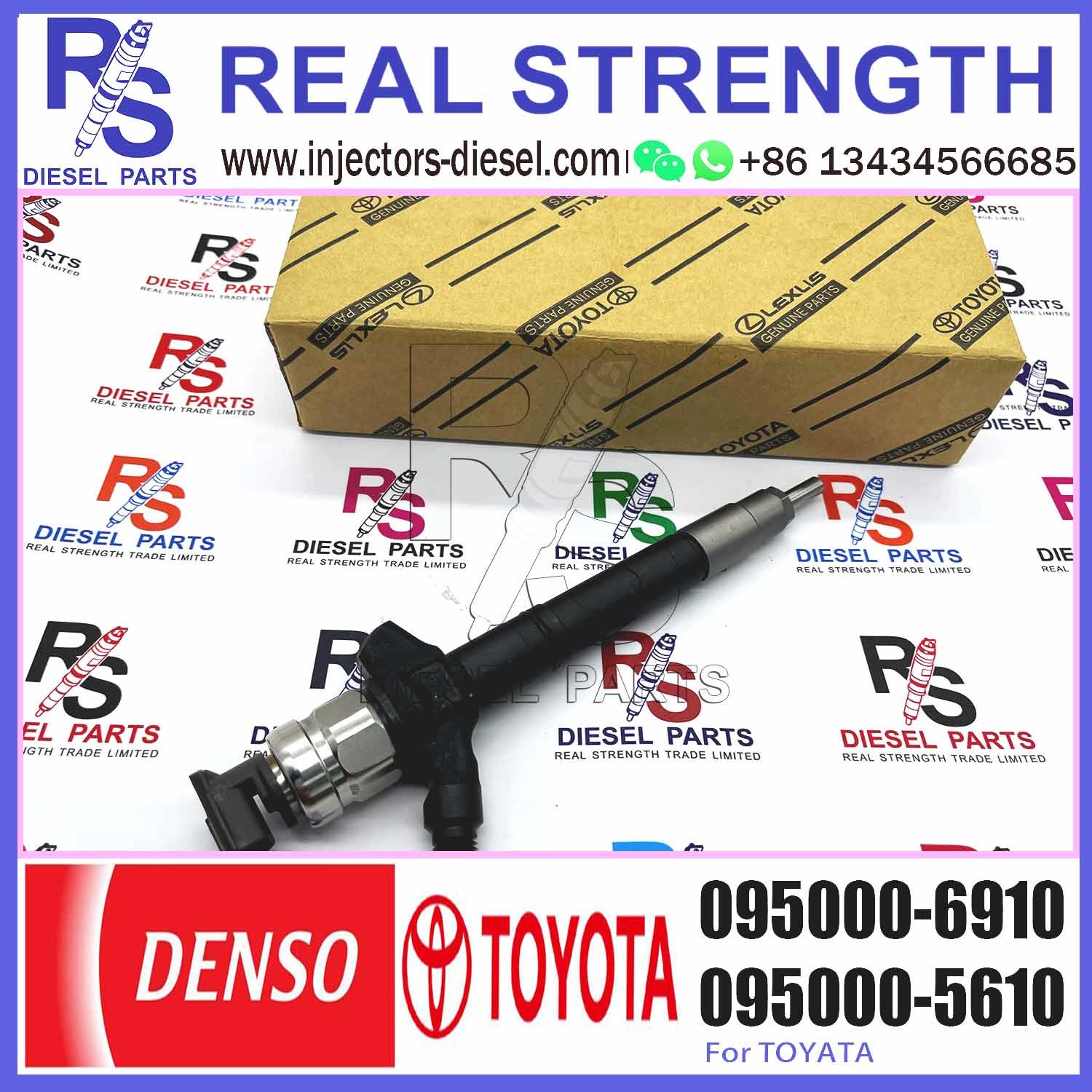 Common rail fuel injector 095000-6230 095000-7640 095000-7280 095000-6910 For TOYOTA 23670-0R170 23670-09140
