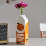 Modern Ceramic Orange Fruit Shaped Tabletop Vase for Home Restaurant Hotel