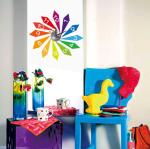 Vinyl Wall Sticker Clock 10A036 Flower Wall Decoration