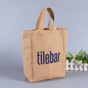 Quality Shopping Burlap Eco Friendly Reusable Jute Tote Bags wholesale