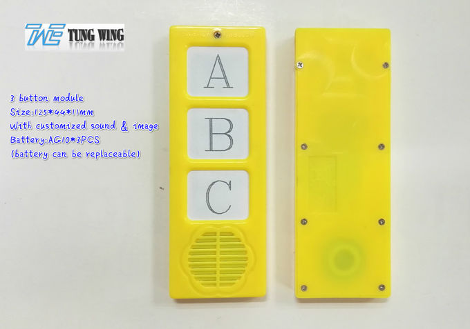 Plastic ABS Baby Sound Module Alphabets 0.25W AG10 Battery Card Sound Module