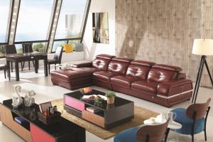 Quality luxury modern living room modern sectional leather sofa furniture wholesale