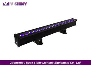 Quality Outdoor LED Wall Washer Lights , 18pcs Rgbwauv 6 in 1 Led Pixel Bar Stage Light wholesale