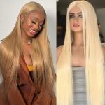 180 Density Raw Indian Virgin Hair Wigs Blonde 613 13x6 frontal wig Body Wave HD