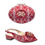 New OEM Ladies fashion Italian shoes matching bag set African women party shoe