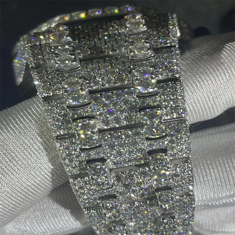36 MM Women Diamond Watch VVS Moissanite Studded Watch For Her