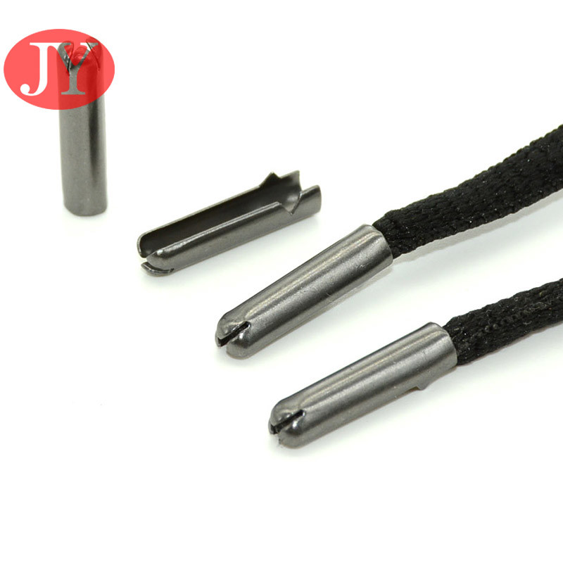 Jiayang 18mm painting matte black metal shoelace aglet