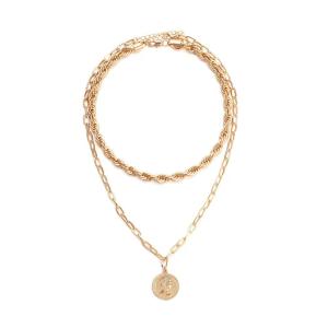Quality Elegant Golden Necklace Perfect for Any Occasion Made of Polyester wholesale