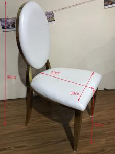 Quality Fully Gold Plated 99cm Brushed Stainless Dining Chairs wholesale