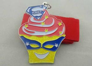 Quality 3D Ice Cream Enamel Medal Zinc Alloy / Brass / Copper , Disney wholesale