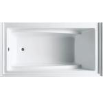 Acrylic White Skirt Bathtub Without Drainer High Gloss JND-EC1584