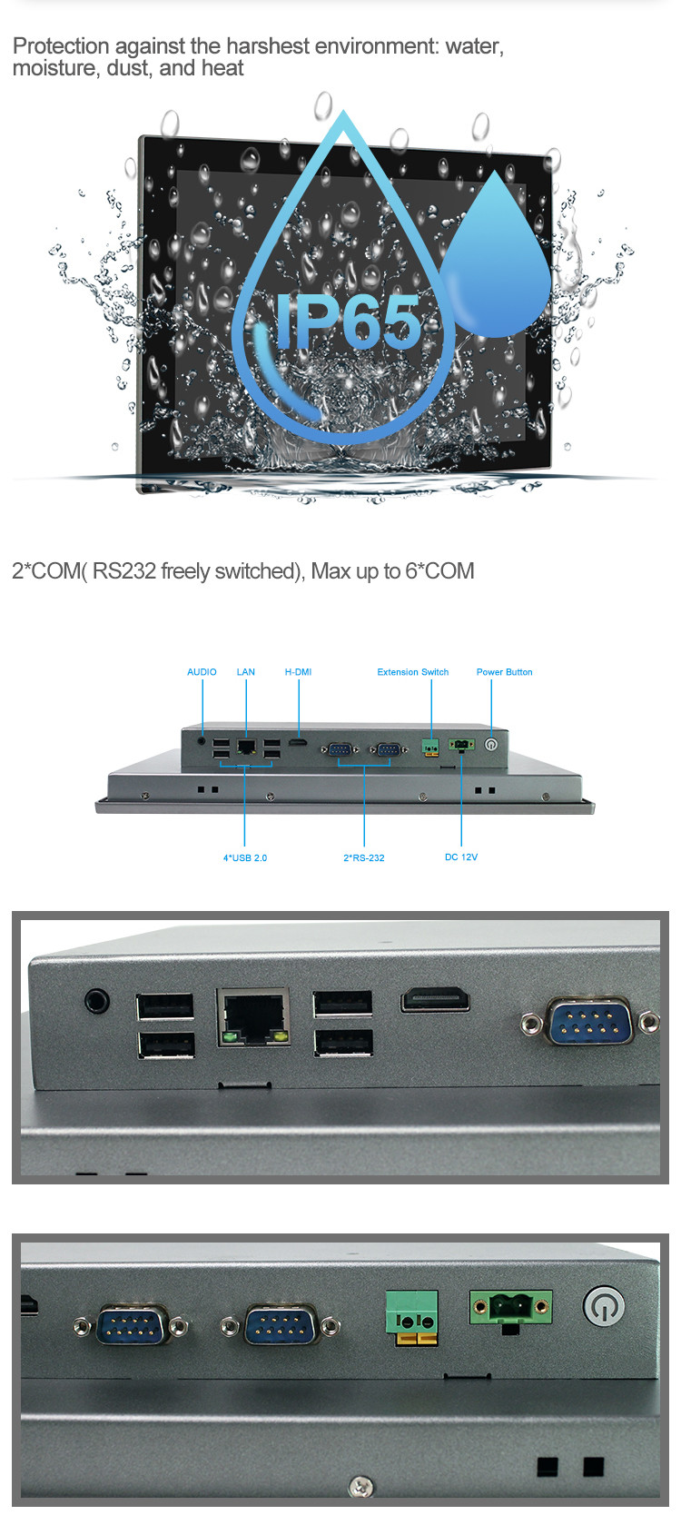 Capacitive Industrial Android Tablet Pc , RK3288 Bluetooth 15 Touch Screen Computer