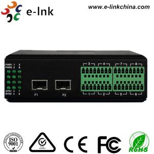 Quality Industrial 2Ch Double ring Fiber Media Converter with 2 SFP port , RS232 / RS22 / RS85 wholesale