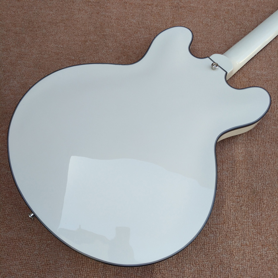 High quality hollow body jazz electric guitar, rosewood fingerboard black binding electric guitar, free shipping