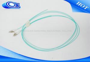 Quality Gigabit Ethernet Fiber Optic Pigtail 0.9mm Aqua 10G PVC LC / PC OM3 50 / 125um wholesale