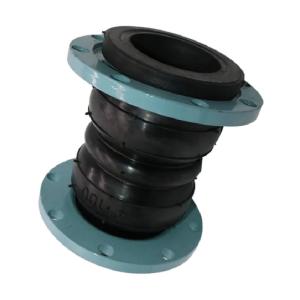 Quality DN100 Double Ball Flange End EPDM Rubber Bellows Flexible Rubber Expansion Joint wholesale