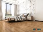 DP-W82144-1 Castle Oak Spliced Rigid Luxury SPC Flooring Warm Brown Fireproof