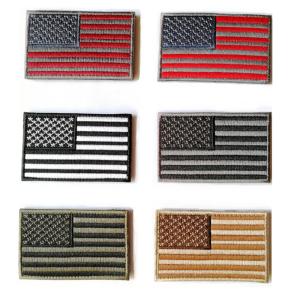 Quality Hot polyester customized colorful Embroidered Tactical USA Flag Patch wholesale