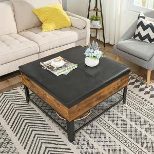 Quality Ottoman Coffee Table For Sale, Storage Coffee Table, Rustic Brown Coffee Table, ULCT77BX wholesale