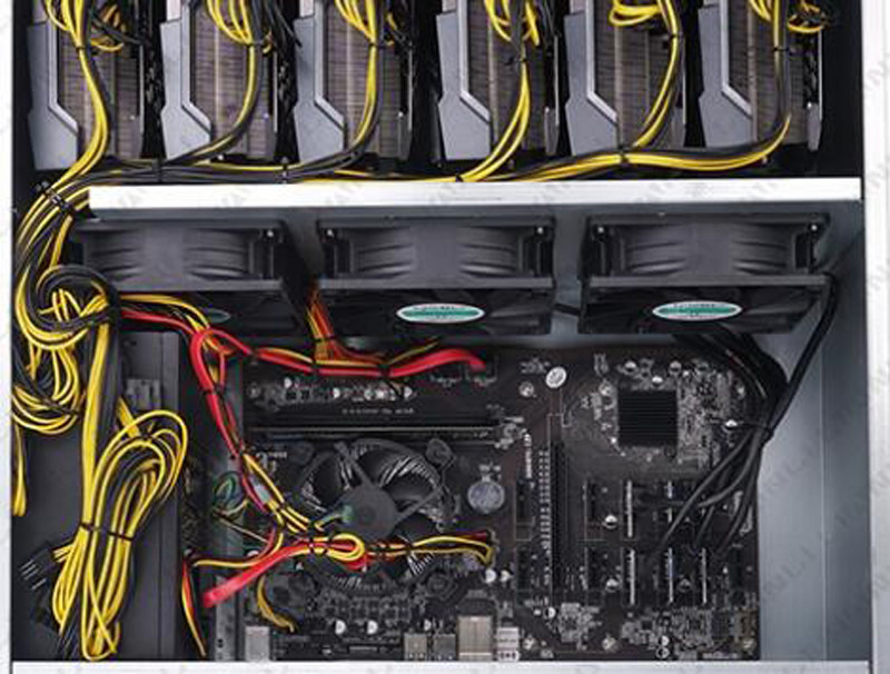 4U Rackmount 6 Gpu Mining Rack Silent Psu 2500w 8 Card Slots