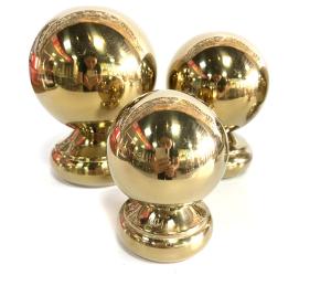 Quality Silver Gold Plated Stainless Hollow Steel Ball With Custom Base Handrail Stair wholesale