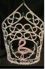 simple design birds crown for summer pageants rhinestone crowns logo on the band