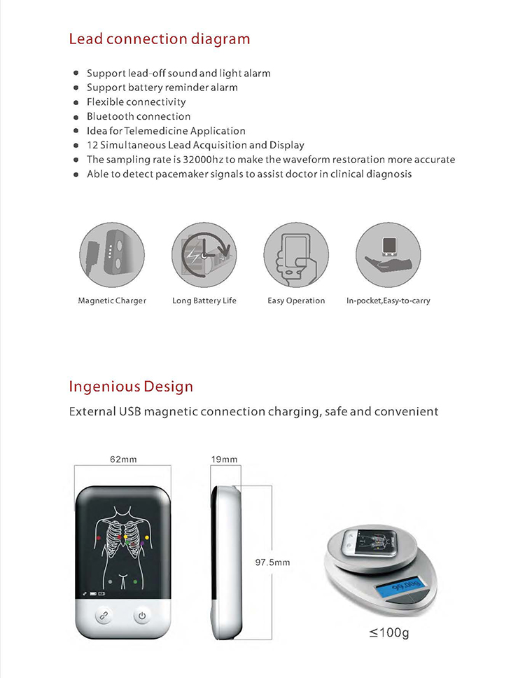 factory price for the Medical ecg machine with analyzer portable ecg machine holter ecg