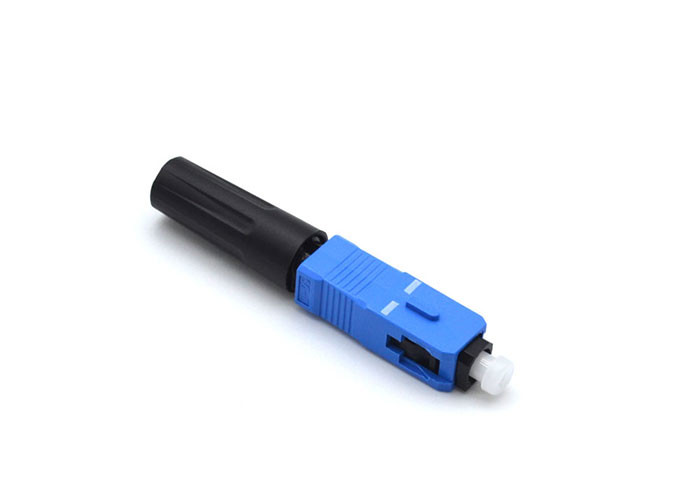 50mm Pre - Polished Fiber Optic Fast Connector Blue Single Mode Fiber Connectors