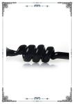 Pyrex Glass Oil Burner Black Helix Tube Clear Ball Head Mini Smoking Water Bong