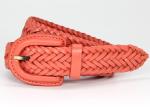 3cm Braiding Womens Genuine Leather Belt Cowhide Full Grain Purple