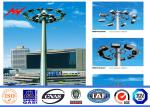 High Strength 3 Sections White Steel Decorative Street Light Pole Anti Rust